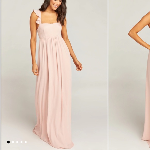 Show me your mumu dusty blush crisp june maxi dress size XS - Picture 1 of 3